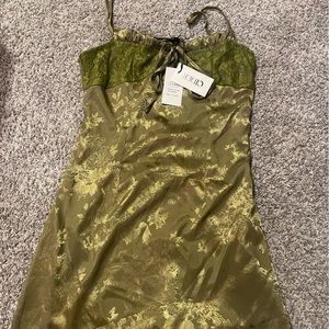 Authentic cider dress in dark green size small